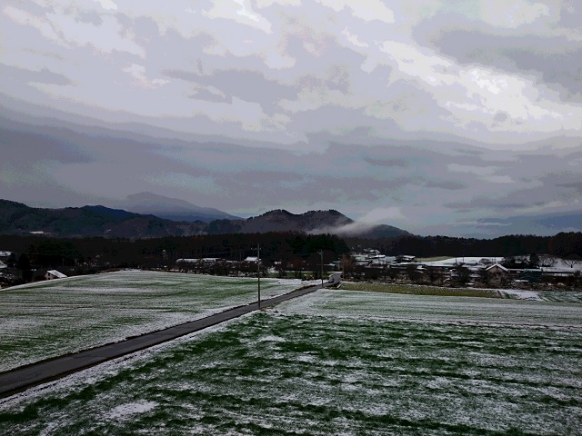 屋上からの雪景色
